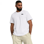 Ανδρικό T-shirt Under Armour Heavyweight Left Chest Patch Λευκό 1382902 100