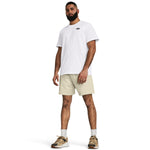 Ανδρικό T-shirt Under Armour Heavyweight Left Chest Patch Λευκό 1382902 100