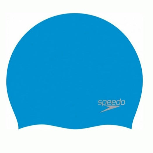 Speedo Plain Moulded Σκουφάκι Κολύμβησης Ενηλίκων Γαλάζιο 8-70984-D437