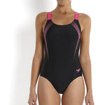 Speedo Gala Logo Medalist Αθλητικό Ολόσωμο Μαγιό Μαύρο 09689-A593