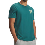 Ανδρικό Τ-Shirt Blur Logo Under Armour Πετρόλ 6009245 338