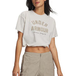 Γυναικείο Crop T-shirt Under Armour Εκρού 6010950 110