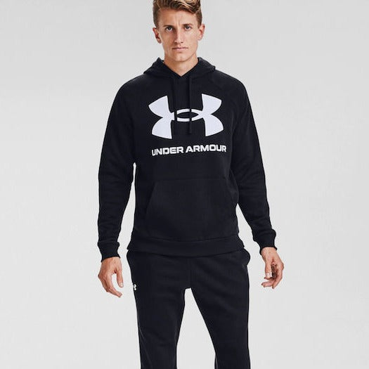 Ανδρικό Φούτερ με Κουκούλα Under Armour Rival Fleece Big Logo Μαύρο 1357093-001