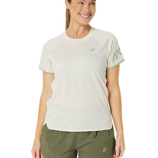 Γυναικείο Αθλητικό T-shirt ASICS Icon Birch / Olive Grey 2012C741-200