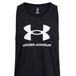 Ανδρική Αμάνικη Μπλούζα Under Armour Black-White 1382883 001