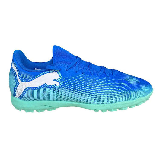 Puma Future 7 Play TT Χαμηλά Ποδοσφαιρικά Παπούτσια με Σχάρα Μπλε 107943-01