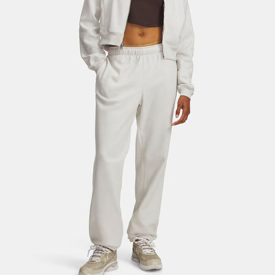 Γυναικείο Παντελόνι Φόρμας Under Armour Fleece Εκρού 6003676 110