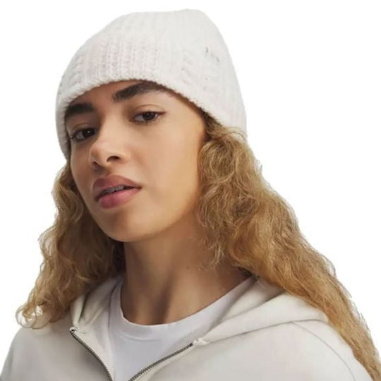 Γυναικείος Σκούφος Πλεκτός Under Armour Halftime Beanie Εκρού 1386639 279