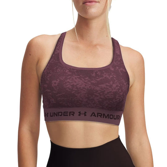 Γυναικείο Μπουστάκι Under Armour Crossback Mid Print  Μωβ 1361042 659