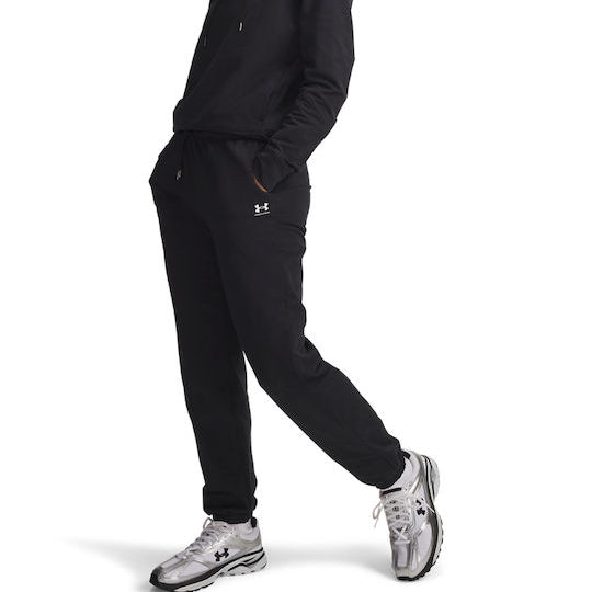 Γυναικείο Παντελόνι Φόρμας Under Armour Terry με Λάστιχο Μαύρο 6011020 001
