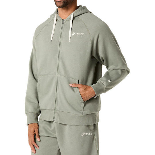 Ανδρική Ζακέτα με Κουκούλα ASICS Logo Green 2031f325 300