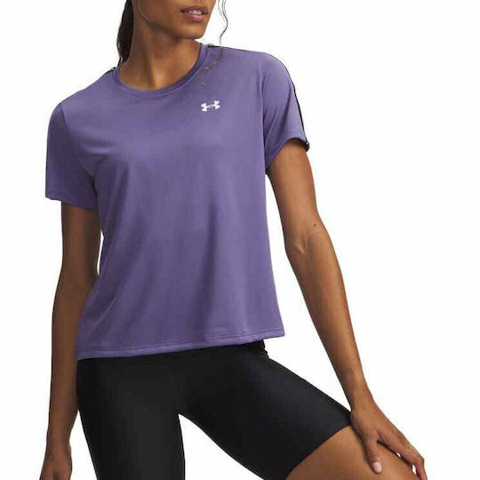 Γυναικεία Αθλητική Μπλούζα Under Armour Κοντομάνικη Fast Drying Μωβ 6003915 520