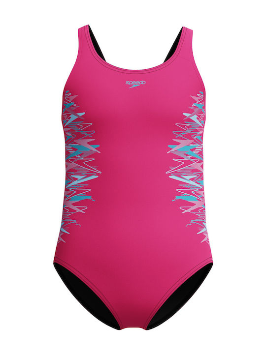 Speedo Placement Muscleback Παιδικό Μαγιό Ολόσωμο Pink 8-08324002
