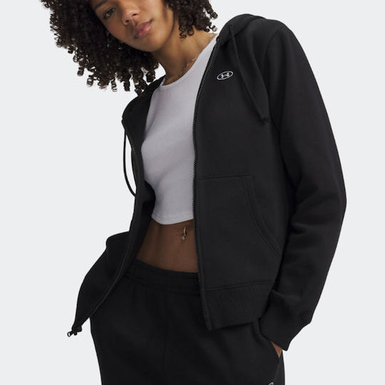 Under Armour Rival Γυναικεία Ζακέτα Φούτερ με Κουκούλα Μαύρη 6016556 008