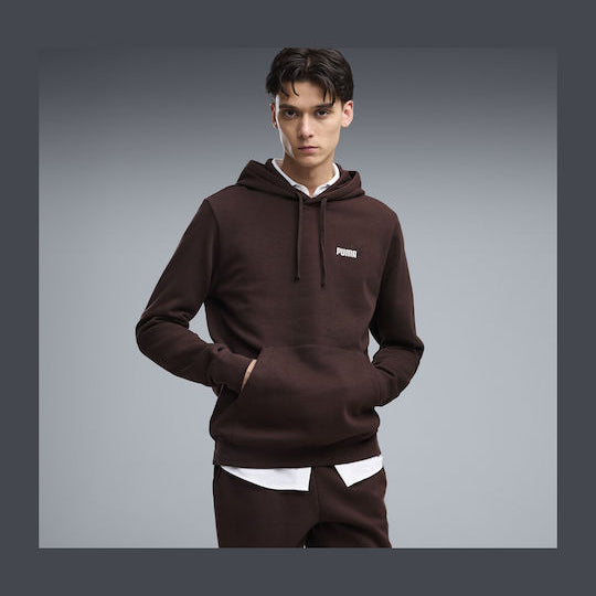 PUMA Φούτερ με Κουκούλα Καφέ 684718 33