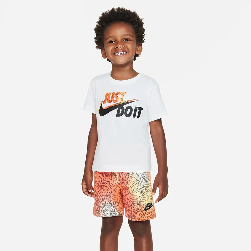 Σετ T-shirt με Bερμούδα για Aγόρι Nike Orange 86J506 N3H