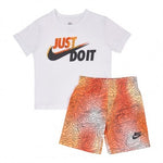 Σετ T-shirt με Bερμούδα για Aγόρι Nike Orange 86J506 N3H