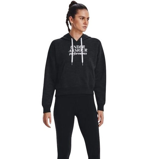 Γυναικείο Φούτερ με Κουκούλα Μαύρο Under Armour Essential Script 1374107-001